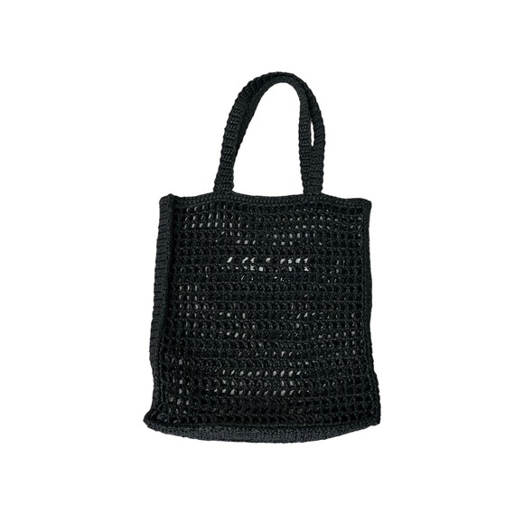 Prada Tote Raffia Black White Bag Basket - Picture 1 of 9